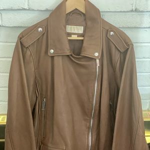 Luscious Cognac Michael Kors Leather Jacket